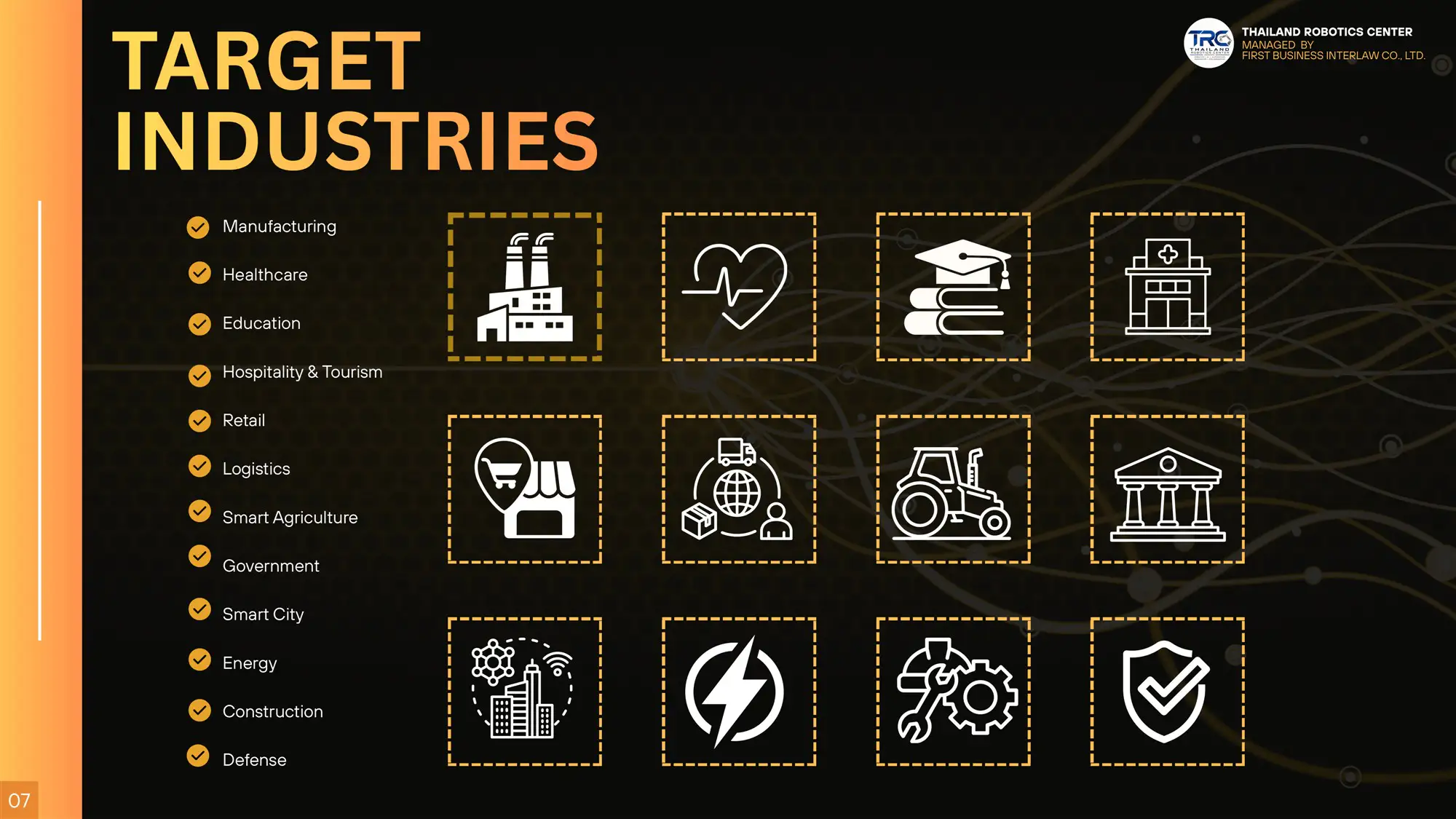 thailand-robotics-center trc target industries applications